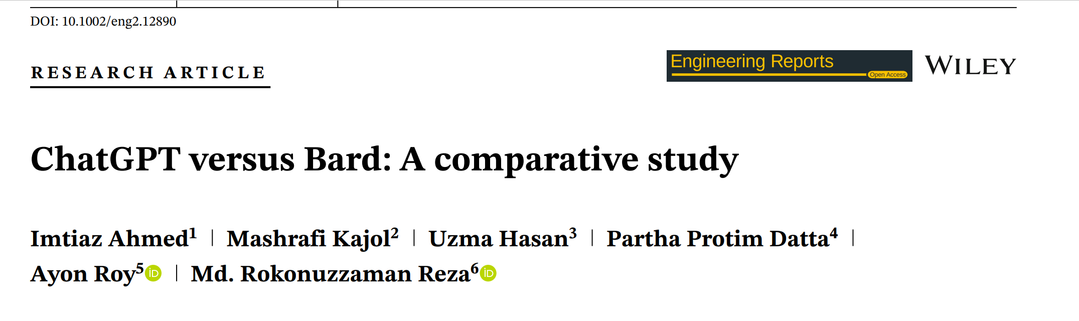 ChatGPT versus Bard: A Comparative Study